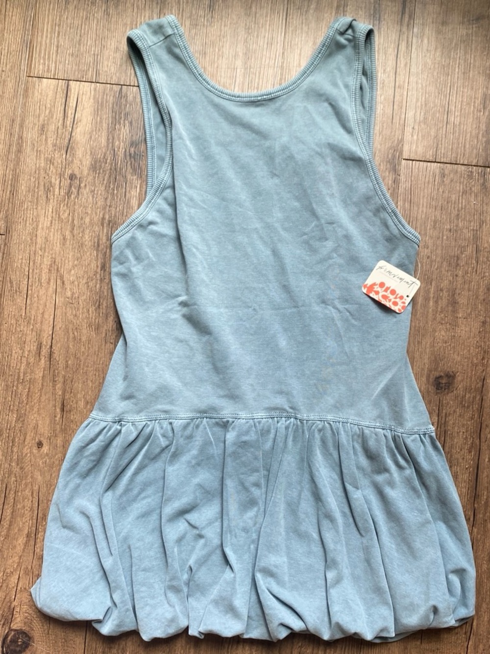 Free-people Women’s Sleeveless Bubble-Hem Tank Dress in Light Blue